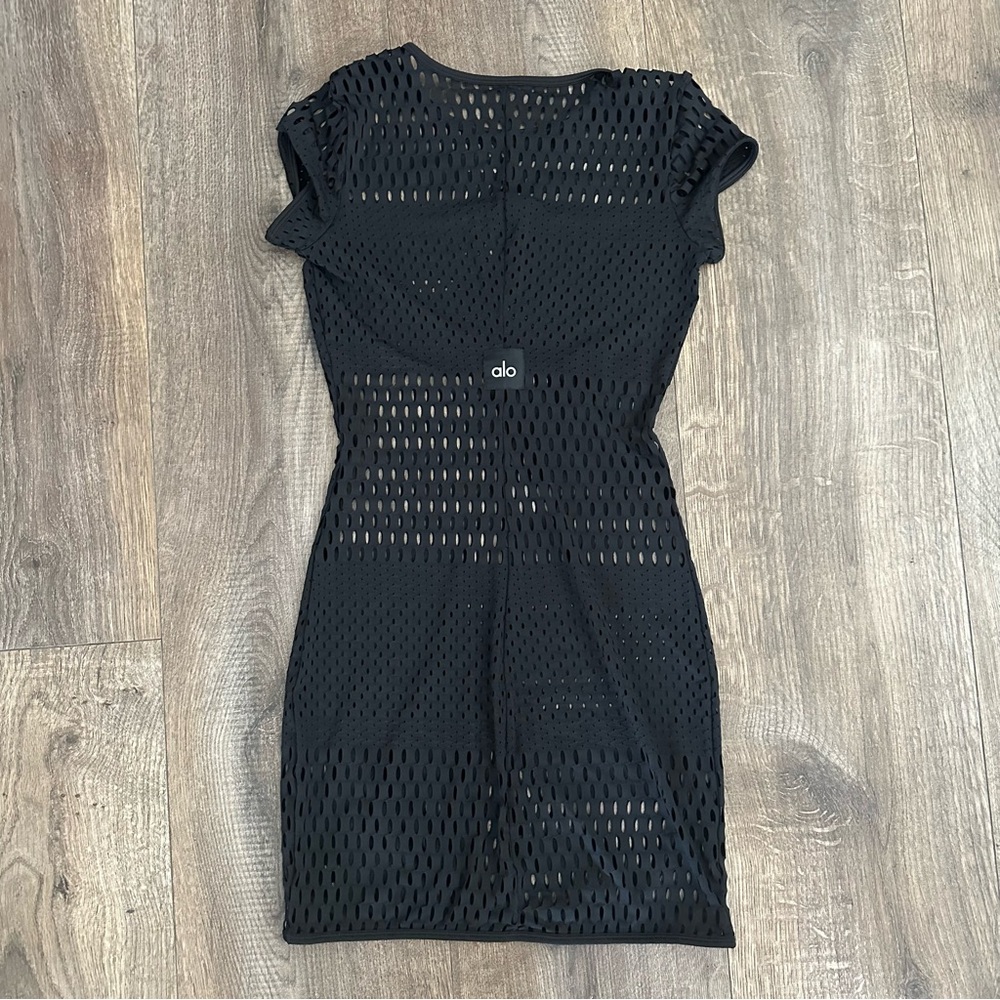 ALO Yoga Black Mesh Dress